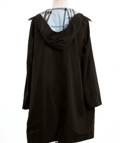 Rainraps Apparel Black & Light Blue Plaid RAINTRENCH (with Detachable Hood)