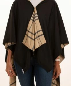 Rainraps Hooded Black & Plaid RAINRAP