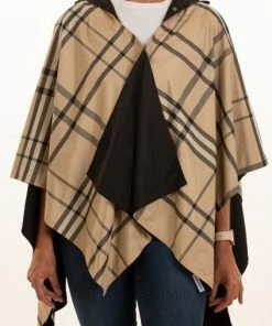 Rainraps Hooded Black & Plaid RAINRAP