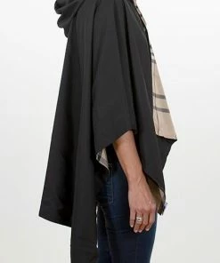 Rainraps Hooded Black & Plaid RAINRAP