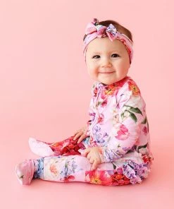 Posh Peanut Brisa Footie Ruffled Zippered One Piece