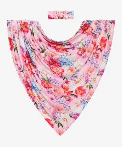 Posh Peanut Brisa Infant Swaddle And Headwrap Set