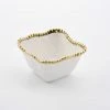 Pampa Bay Gifts Square Snack Bowl - White Gold