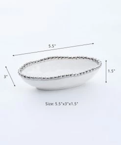 Pampa Bay Long Condiment Bowl - White Gifts