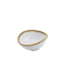 Pampa Bay Oval Condiment Bowl - White Gold (Golden Salerno) Gifts