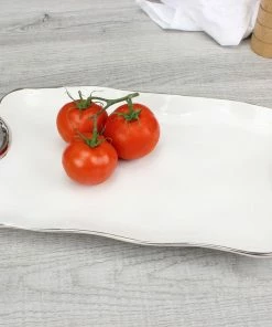Pampa Bay Medium Tray - White (Handle With Style) Gifts