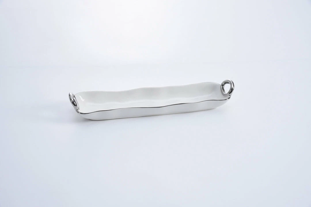 Pampa Bay Cracker Tray - White (Handle With Style) Gifts