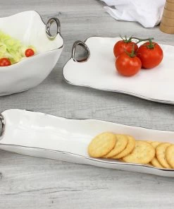 Pampa Bay Cracker Tray - White (Handle With Style) Gifts