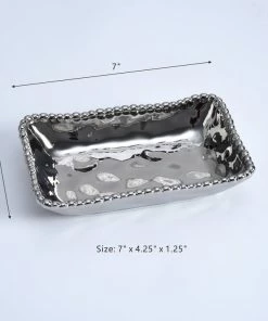 Pampa Bay Gifts Rectangular Dish - Silver