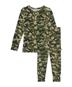 Posh Peanut Cadet Long Sleeve Henley Pajamas Baby