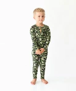 Posh Peanut Cadet Long Sleeve Henley Pajamas Baby
