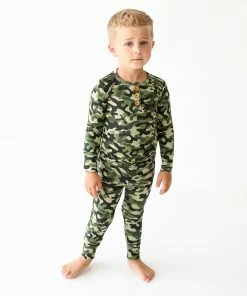 Posh Peanut Cadet Long Sleeve Henley Pajamas Baby