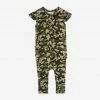Posh Peanut Cadet Ruffled Capsleeve Henley Romper Baby