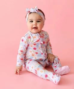 Posh Peanut Carissa Footie Ruffled Zippered One Piece