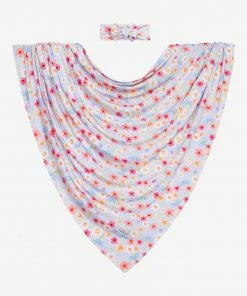 Posh Peanut Carissa Infant Swaddle And Headwrap Set Baby