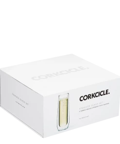 Corkcicle Clear Flute Glass Set
