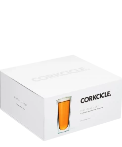 Corkcicle Drinkware Clear Glass Pint Set