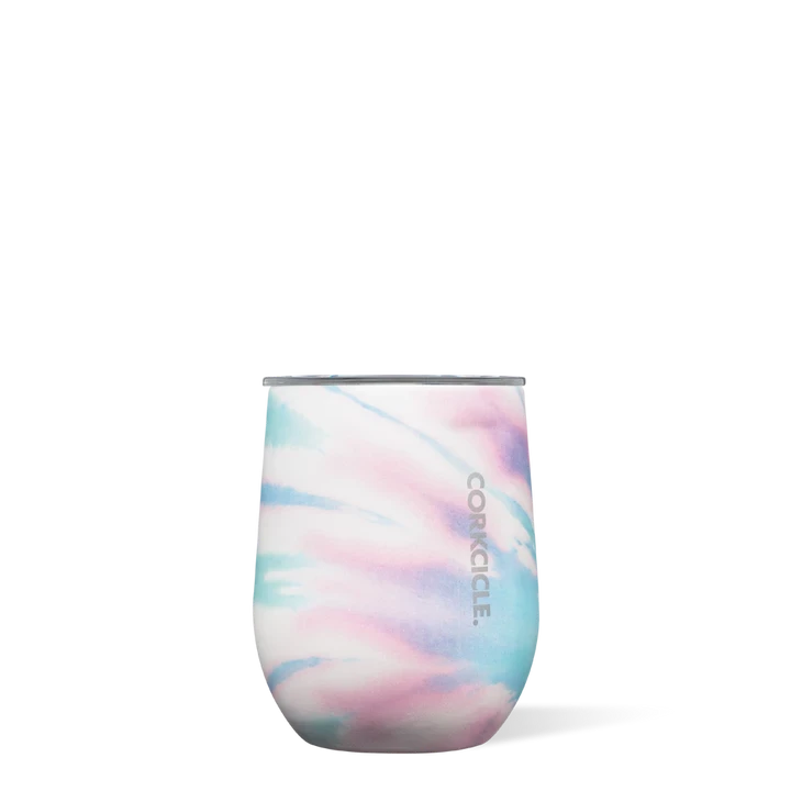 Corkcicle Coastal Swirl 12 Oz Stemless Drinkware