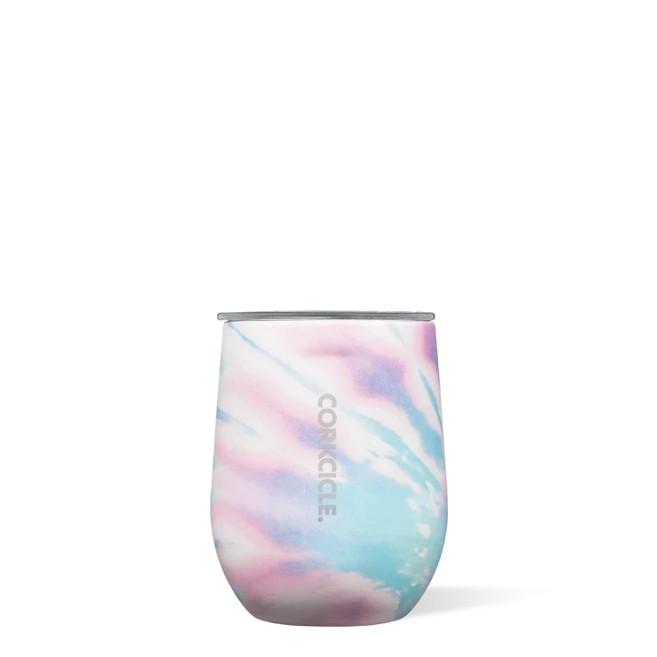Corkcicle Coastal Swirl 12 Oz Stemless Drinkware