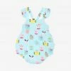 Posh Peanut Baby Donuts Basic Ruffled Capsleeve Bubble Romper