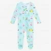 Posh Peanut Donuts Footie Ruffled Zippered One Piece Baby