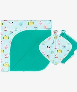 Posh Peanut Donuts & Signature Teal Patoo & Lovey Set Baby
