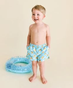 Posh Peanut Ducky Boys Swim Trunks