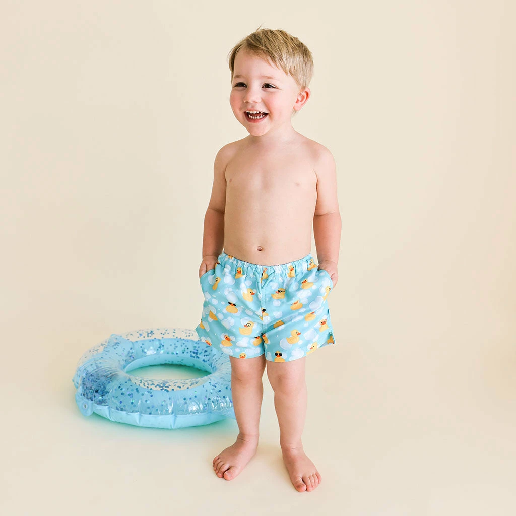 Posh Peanut Ducky Boys Swim Trunks