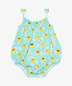 Posh Peanut Ducky Spaghetti Strap Bubble Romper Baby