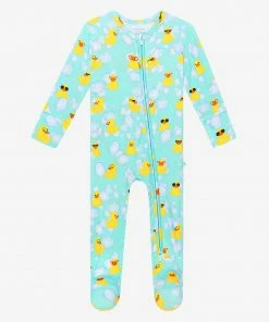 Posh Peanut Ducky Footie Zippered One Piece Baby