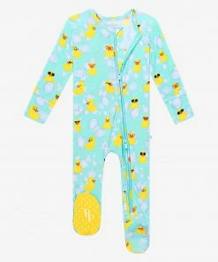 Posh Peanut Ducky Footie Zippered One Piece Baby