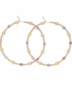Enewton Beaded 1.75” Hoop - Dignity Gold Sincereity Pattern