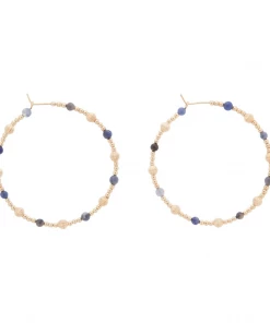 Enewton Beaded 1.75” Hoop - Dignity Gold Sincereity Pattern