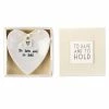 East Of India Gifts "To Have And To Hold" Heart-Shaped Ring Dish In Gift Box