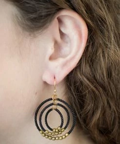 Aid Through Trade Brass Gyroscope Earrings (Assorted Colors)