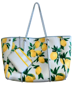 Ahdorned Emily - New Neoprene Totes (Lemon) Bags