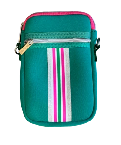 Ahdorned Bags Eve - Neoprene Phone Bag With 2” Adjustable Solid Strap (Kelly Green)