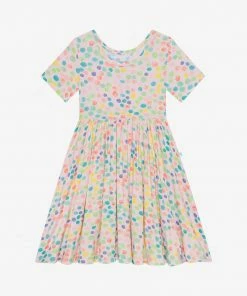 Posh Peanut Baby Estelle Short Sleeve Basic Twirl Dress