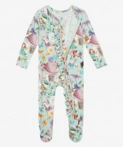 Posh Peanut Faye Footie Ruffled Zippered One Piece Baby