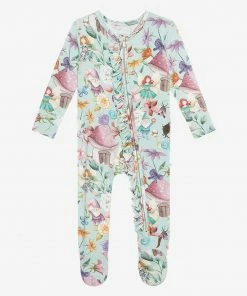 Posh Peanut Faye Footie Ruffled Zippered One Piece Baby