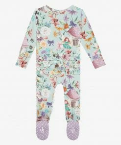 Posh Peanut Faye Footie Ruffled Zippered One Piece Baby