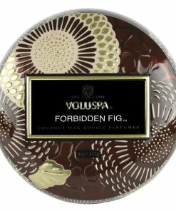 Voluspa Forbidden Fig - 4 Oz Mini Decorative Tin Candle