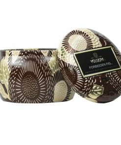 Voluspa Forbidden Fig - 4 Oz Mini Decorative Tin Candle