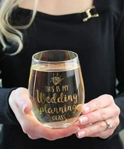 Lillian Rose Drinkware "This Is My Wedding Planning Glass" Stemless Wine Glass