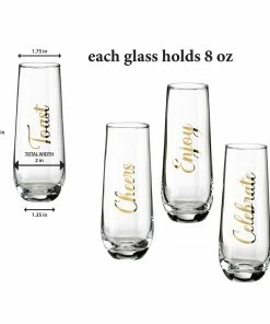 Lillian Rose Gifts Stemless Champagne Glass - Toast