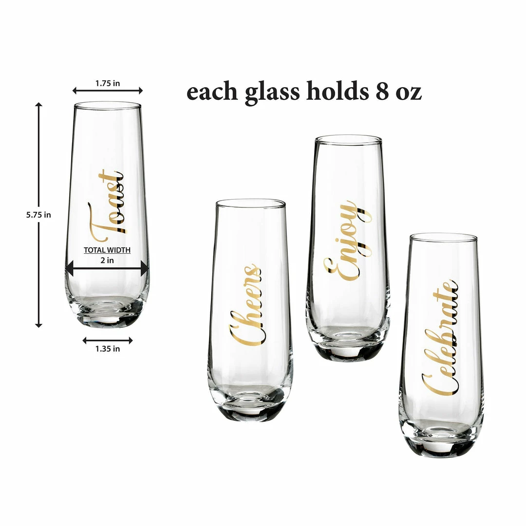 Lillian Rose Gifts Stemless Champagne Glass - Toast