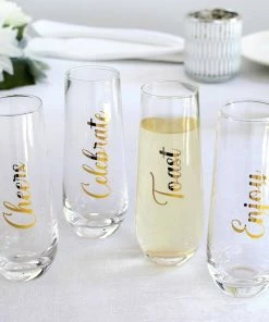 Lillian Rose Stemless Champagne Glass - Celebrate