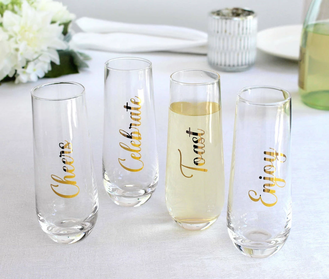 Lillian Rose Gifts Stemless Champagne Glass - Toast