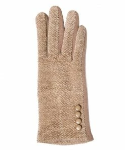 Top It Off Chenille Gloves - Camel