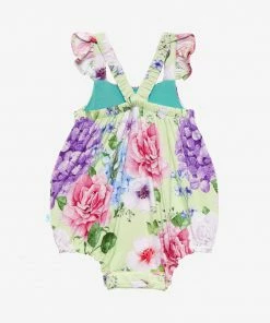 Posh Peanut Georgina Basic Ruffled Capsleeve Bubble Romper Baby